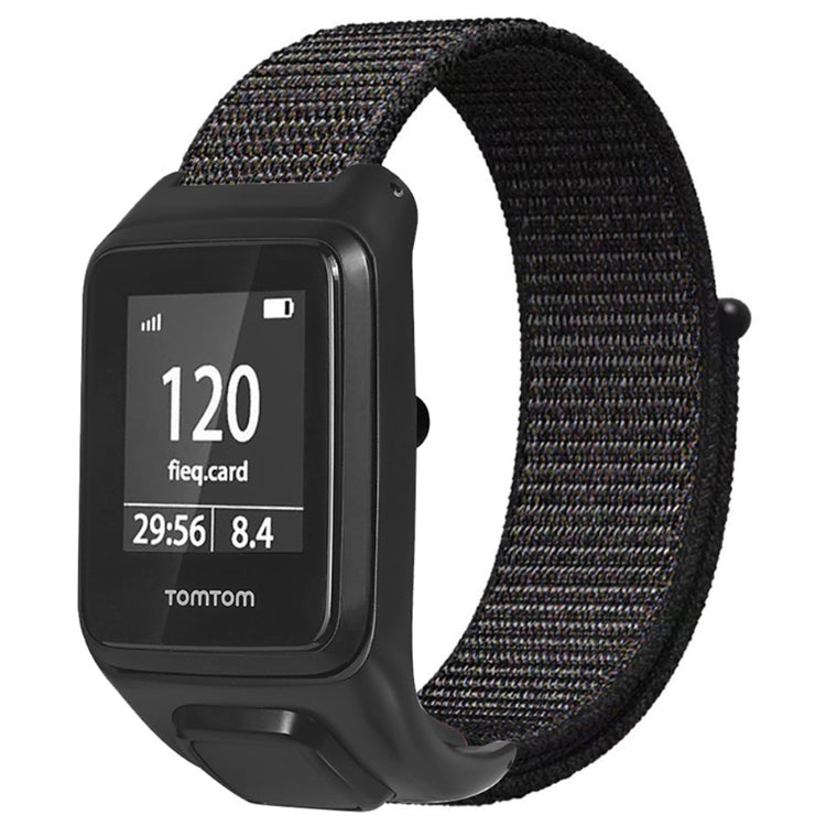 Mega Cool Nylon Universal Rem passer til Tomtom Smartwatch - Sort#serie_3