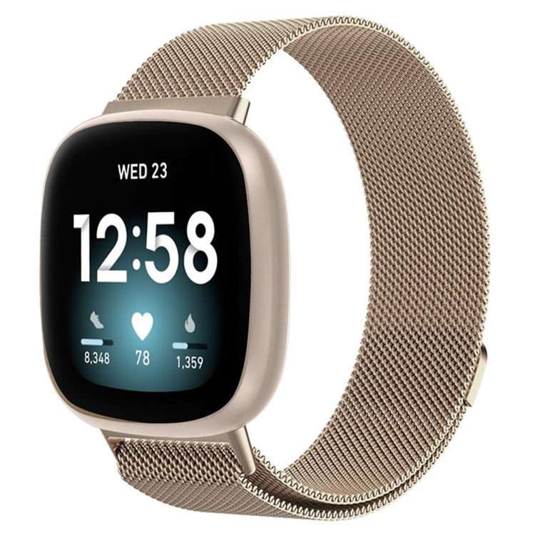 Vildt Fed Metal Universal Rem passer til Fitbit Smartwatch - Guld#serie_2