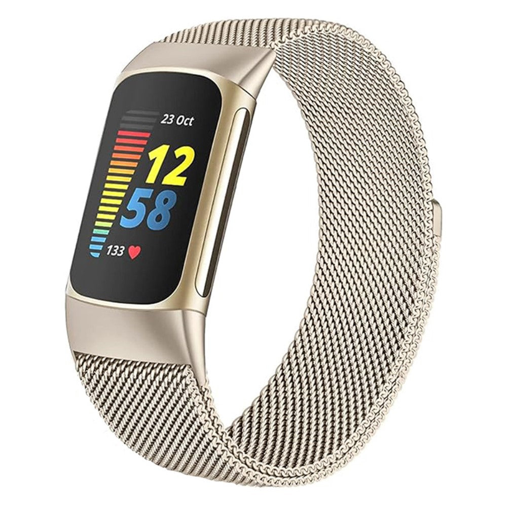 Godt Metal Universal Rem passer til Fitbit Charge 5 / Fitbit Charge 6 - Guld#serie_4