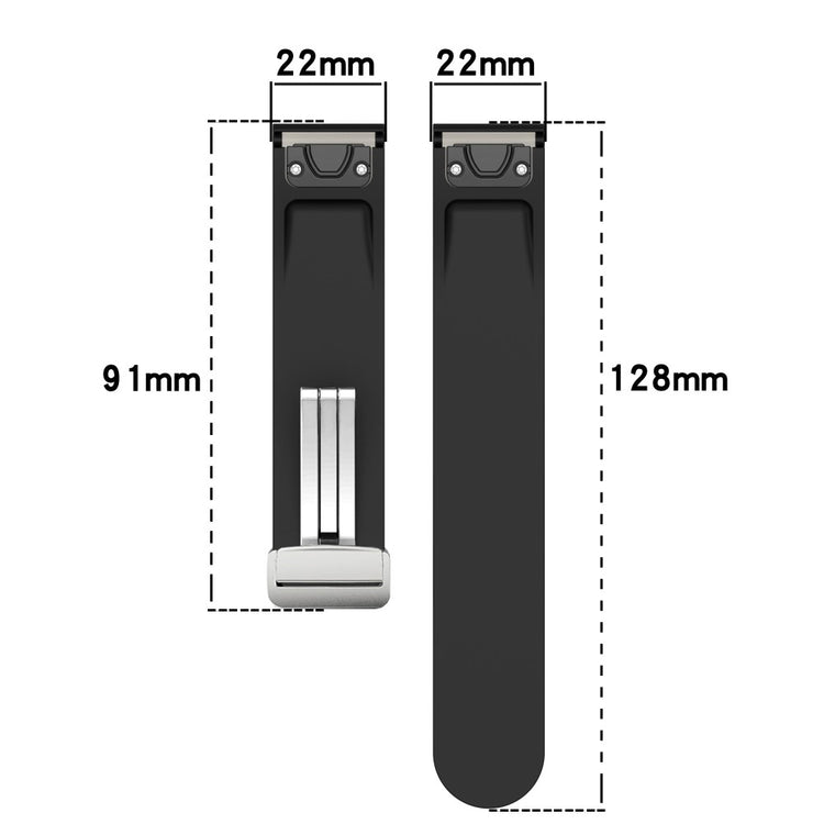 Garmin 22mm Quickfit Watch Band Dual Color Strap with Silver Buckle - Grey+White#serie_1