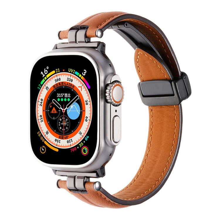 Super Fint Kunstlæder Universal Rem passer til Apple Smartwatch - Brun#serie_6