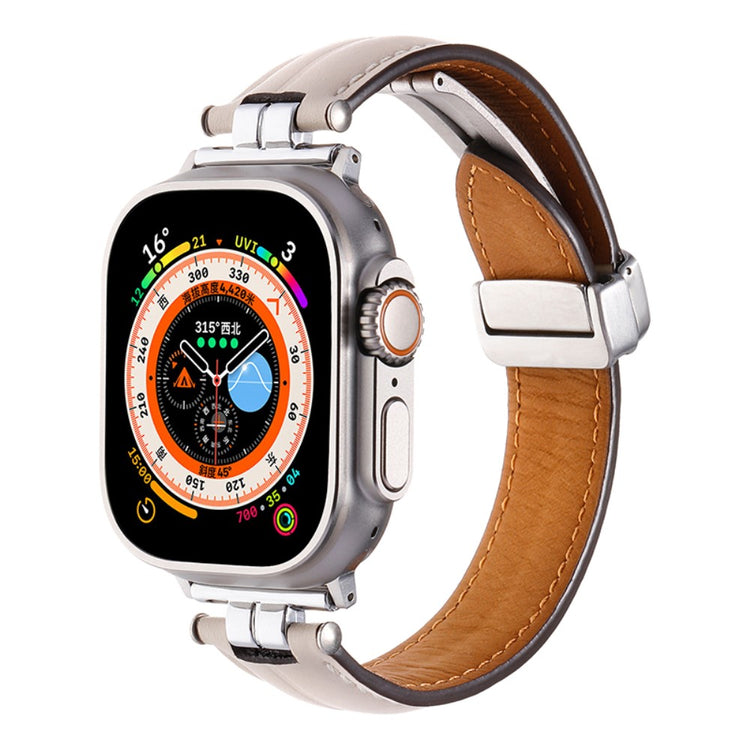 Super Fint Kunstlæder Universal Rem passer til Apple Smartwatch - Hvid#serie_7