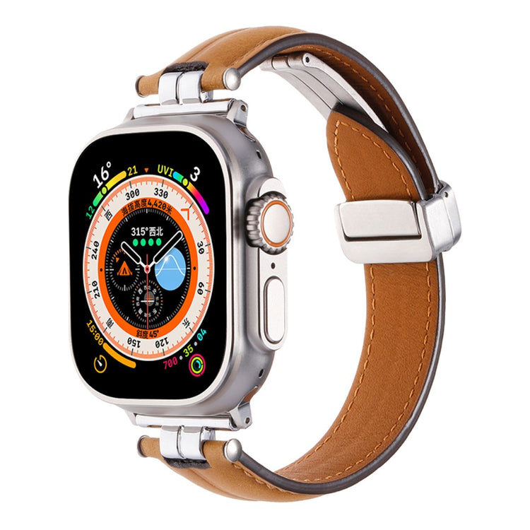 Super Fint Kunstlæder Universal Rem passer til Apple Smartwatch - Brun#serie_12