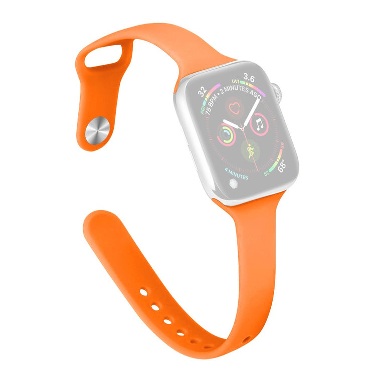 Rigtigt Cool Silikone Universal Rem passer til Apple Smartwatch - Orange#serie_21