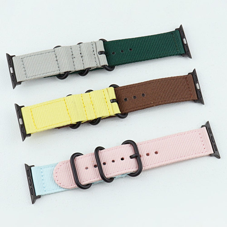 Mega Fint Nylon Universal Rem passer til Apple Smartwatch - Pink#serie_3