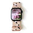 AW Apple Watch 41mm / 40mm / 38mm Nylon Watch Strap - Black Leaf Rose