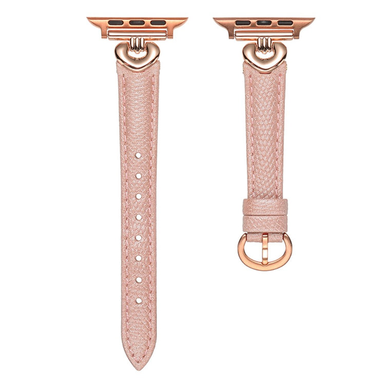 Helt Vildt Skøn Ægte Læder Universal Rem passer til Apple Smartwatch - Pink#serie_3