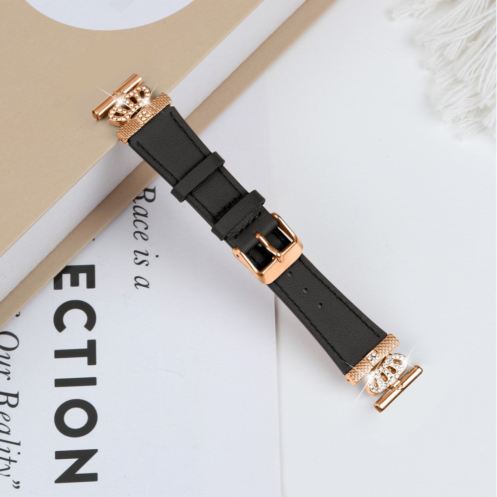 Misfit Vapor Watch Band Crown Connector Cowhide Replacement Strap - Black#serie_2