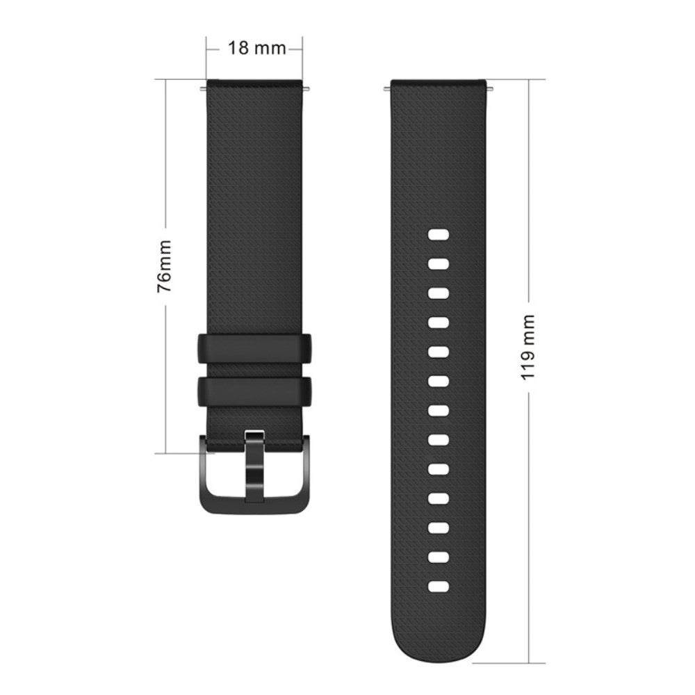 Garmin Venu 3S / Forerunner 265S Watch Strap 18mm Plaid Pattern Silicone Band - White#serie_2