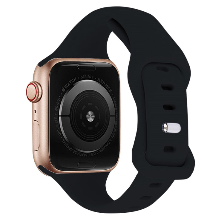 Super Fed Silikone Universal Rem passer til Apple Smartwatch - Sort#serie_5