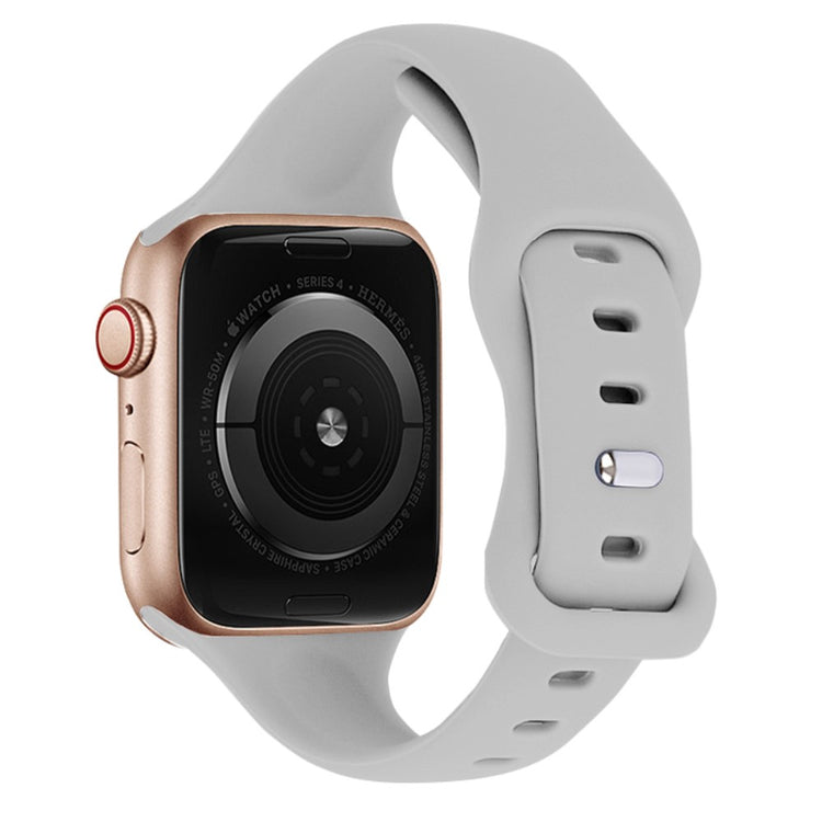 Super Fed Silikone Universal Rem passer til Apple Smartwatch - Sølv#serie_16