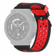 Huami Amazfit Active Edge A2212 Watch Band Dual Color Silicone Wrist Strap - Black+Red
