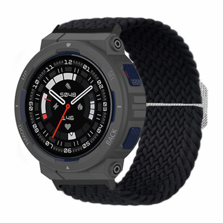 Rigtigt Godt Nylon Rem passer til Amazfit Active Edge - Sort#serie_6