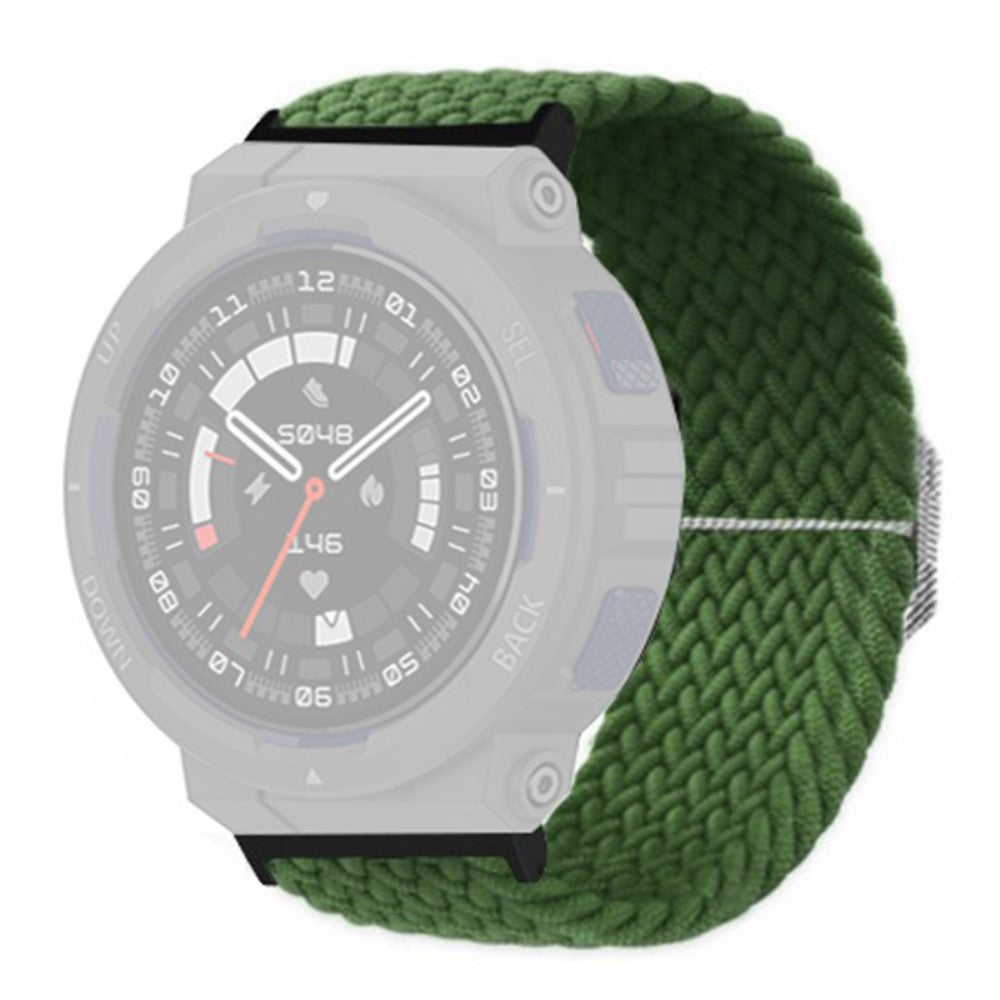 Rigtigt Godt Nylon Rem passer til Amazfit Active Edge - Grøn#serie_11