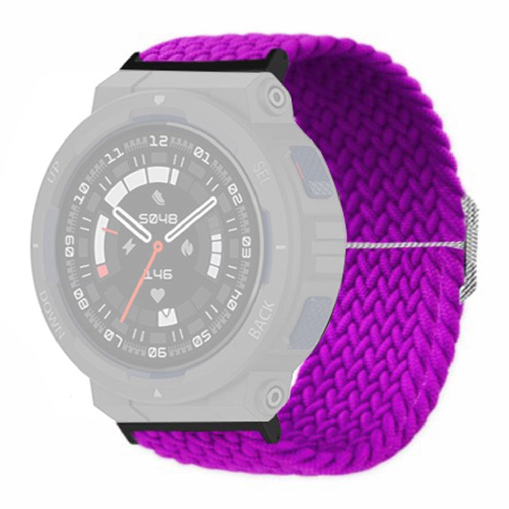 Rigtigt Godt Nylon Rem passer til Amazfit Active Edge - Lilla#serie_15