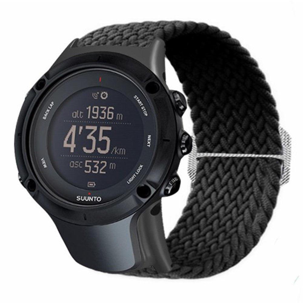 Glimrende Nylon Universal Rem passer til Suunto Smartwatch - Sort#serie_6