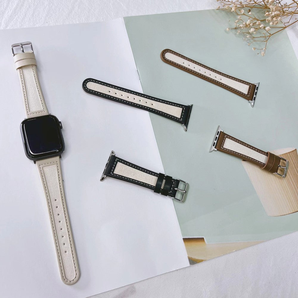 Vildt Holdbart Ægte Læder Universal Rem passer til Apple Smartwatch - Brun#serie_1