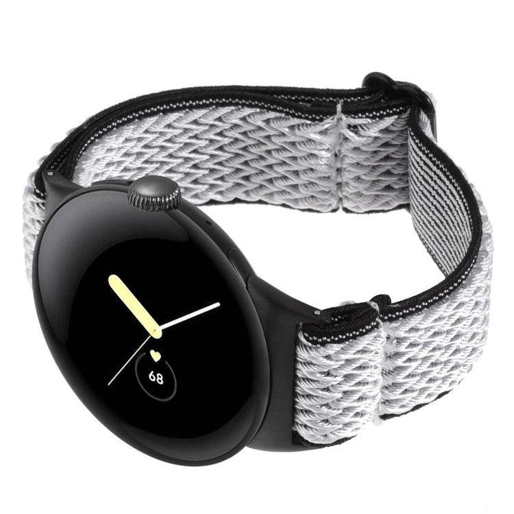 Nylon Universal Rem passer til Google Pixel Watch 2 / Google Pixel Watch - Hvid#serie_2