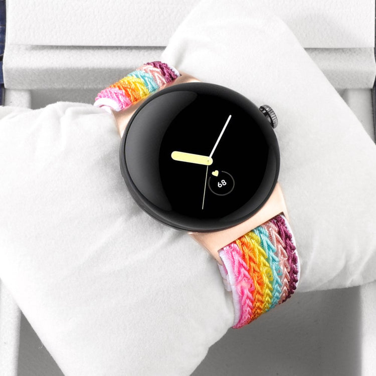 Nylon Universal Rem passer til Google Pixel Watch 2 / Google Pixel Watch - Flerfarvet#serie_7