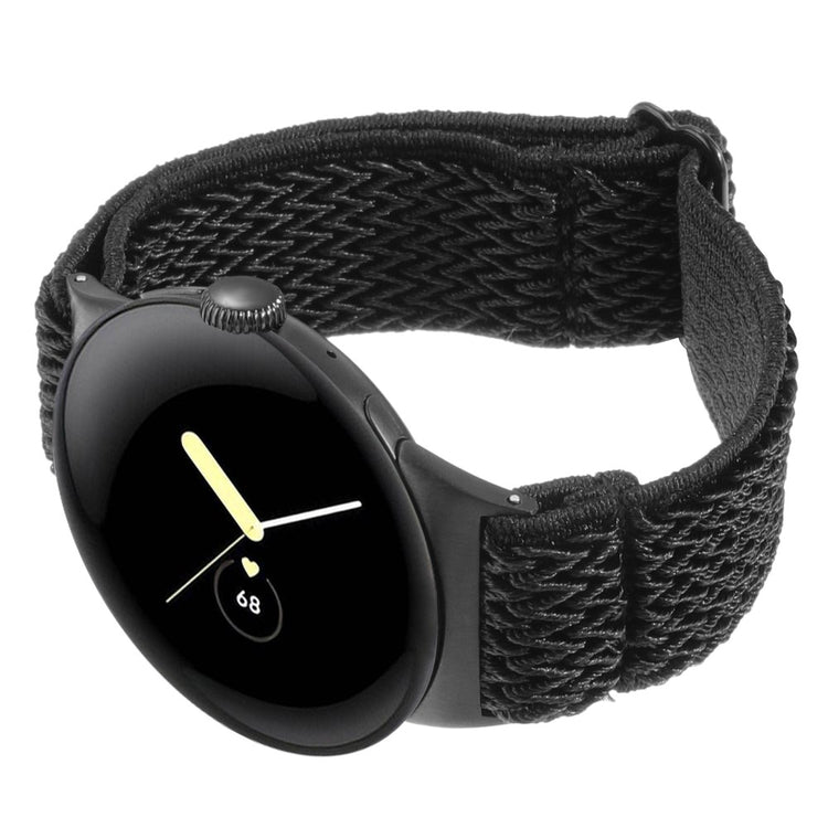 Nylon Universal Rem passer til Google Pixel Watch 2 / Google Pixel Watch - Sort#serie_13