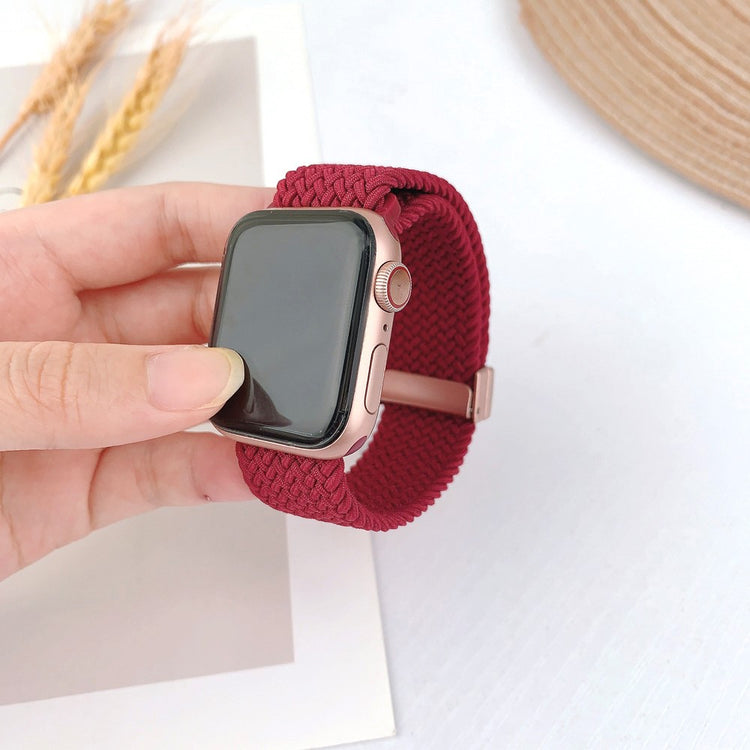 Mega Elegant Nylon Universal Rem passer til Apple Smartwatch - Rød#serie_8