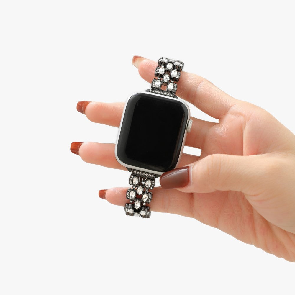 Vildt Cool Rhinsten Universal Rem passer til Apple Smartwatch - Sort#serie_1