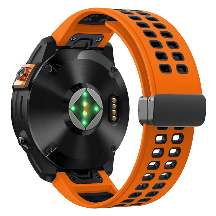 Silikone Universal Rem passer til Garmin Fenix 7X / Garmin Fenix 7X Pro - Orange#serie_1