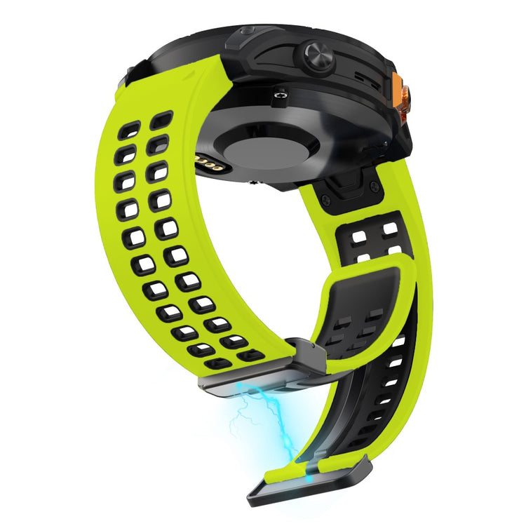 Silikone Universal Rem passer til Garmin Fenix 7X / Garmin Fenix 7X Pro - Grøn#serie_9