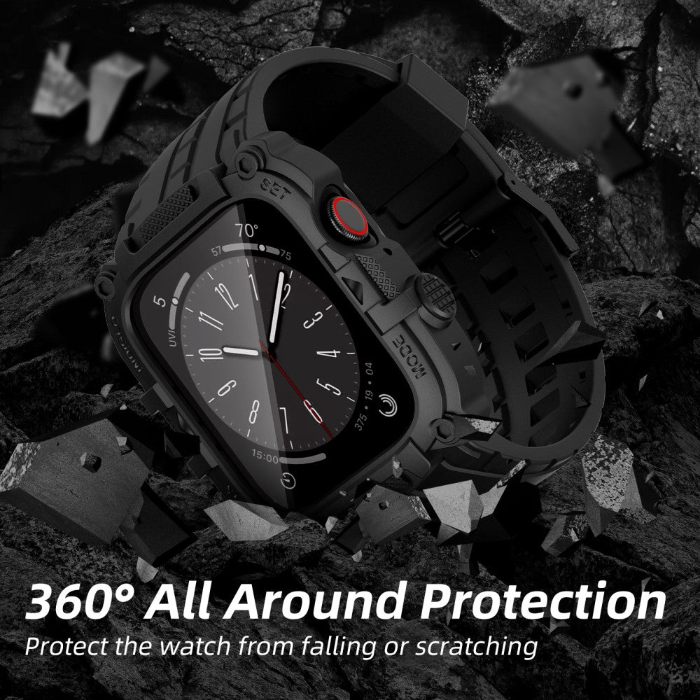 Mega Kønt Silikone Universal Rem passer til Apple Smartwatch - Sort#serie_2
