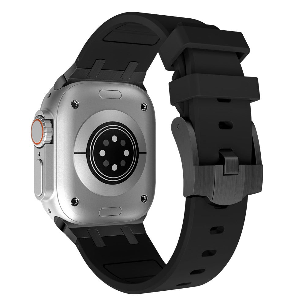 Mega Sejt Silikone Universal Rem passer til Apple Smartwatch - Sort#serie_3