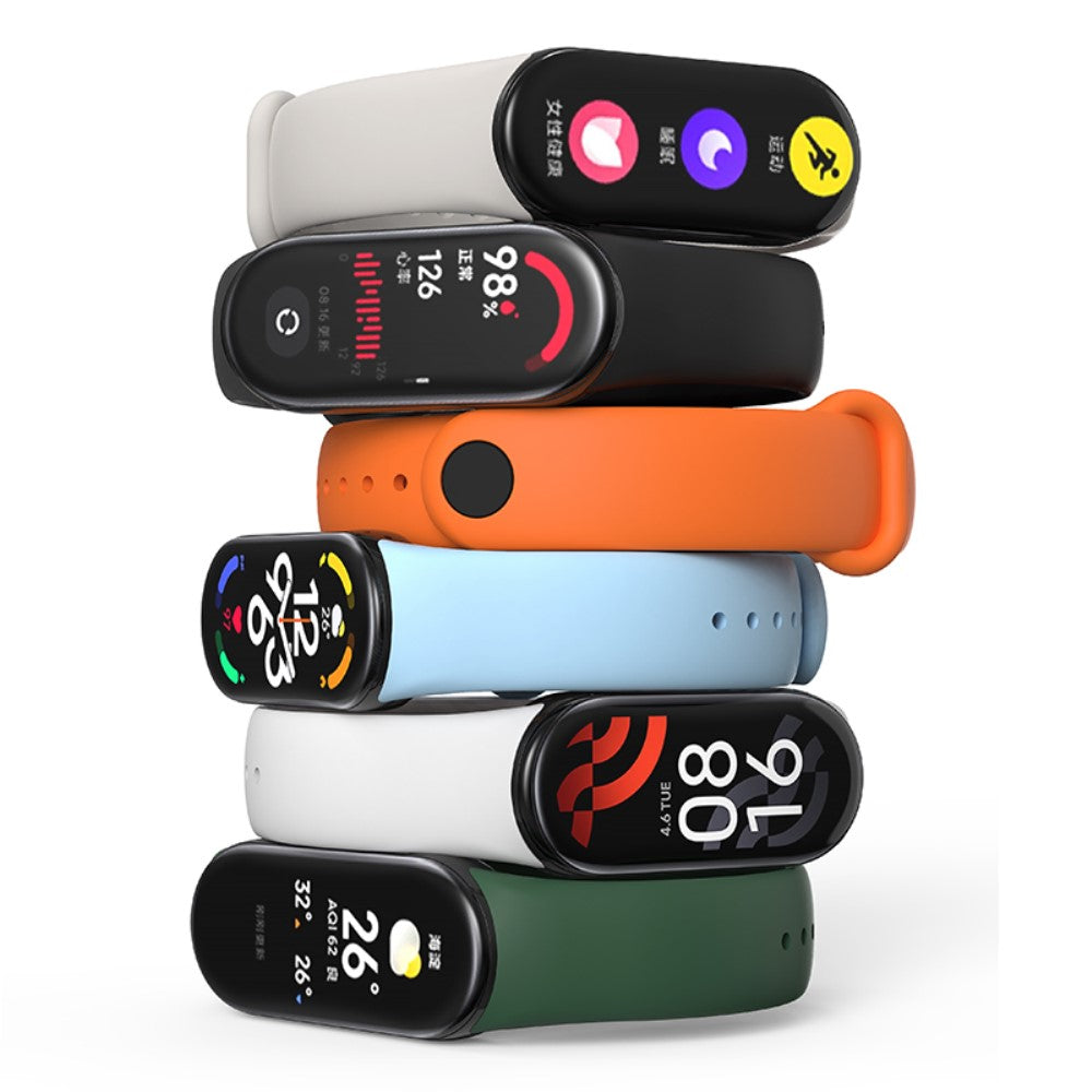 Rigtigt Flot Silikone Rem passer til Xiaomi Smart Band 8 - Sort#serie_1