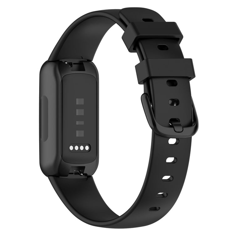 Super Fed Silikone Rem passer til Fitbit Inspire 3 - Sort#serie_8