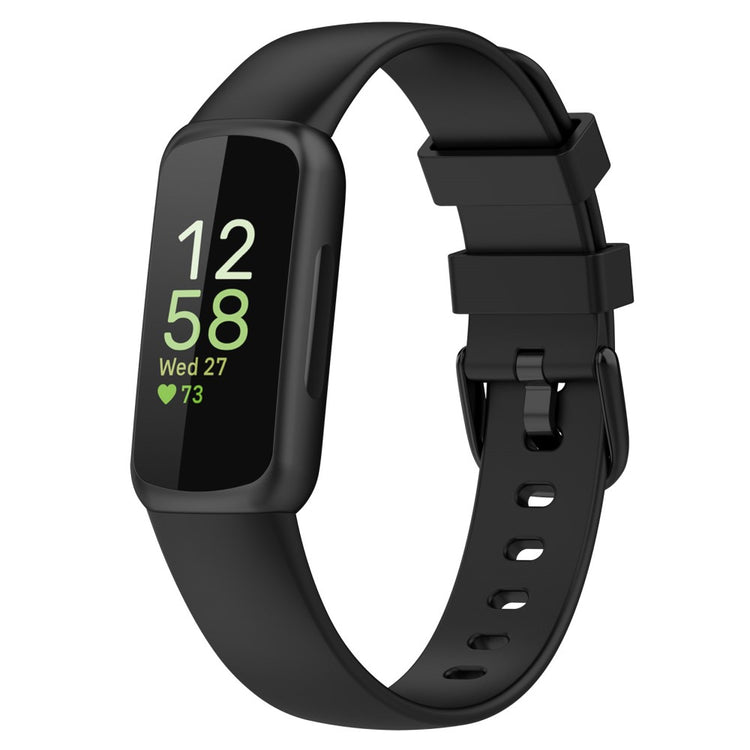 Super Fed Silikone Rem passer til Fitbit Inspire 3 - Sort#serie_8