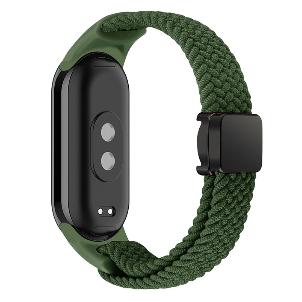 Vildt Godt Nylon Rem passer til Xiaomi Smart Band 8 - Grøn#serie_7