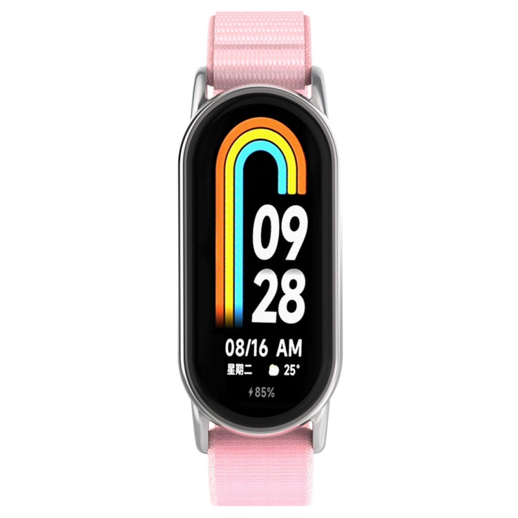 Helt Vildt Flot Nylon Rem passer til Xiaomi Smart Band 8 - Pink#serie_1