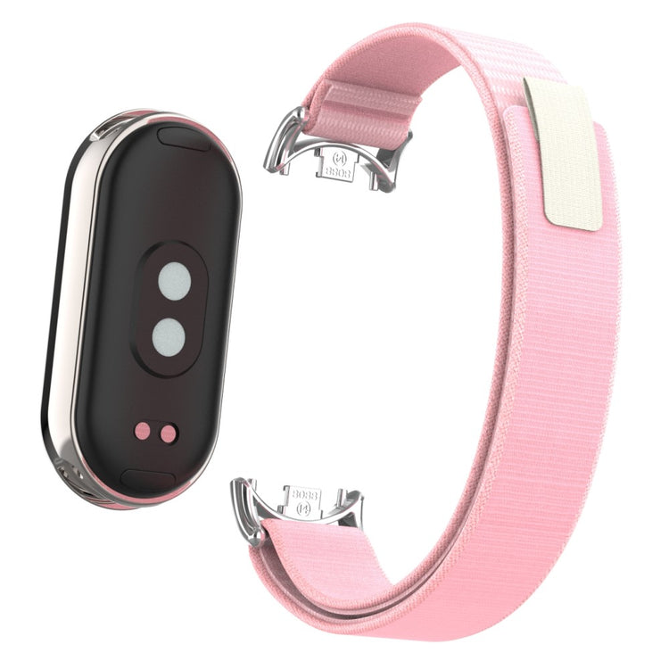 Helt Vildt Flot Nylon Rem passer til Xiaomi Smart Band 8 - Hvid#serie_8