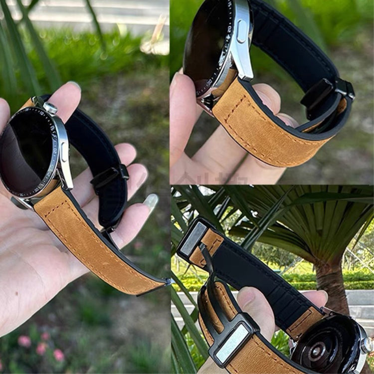 Super Pleasant Smartwatch Genuine Leather Universel Strap - Brown#serie_3