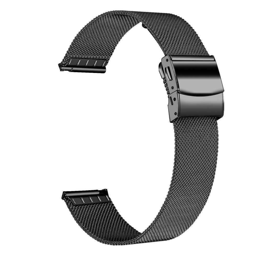 Garmin Venu / Venu Sq / Forerunner 55 Watch Strap 20mm Milanese Stainless Steel Watch Band, Black#serie_005