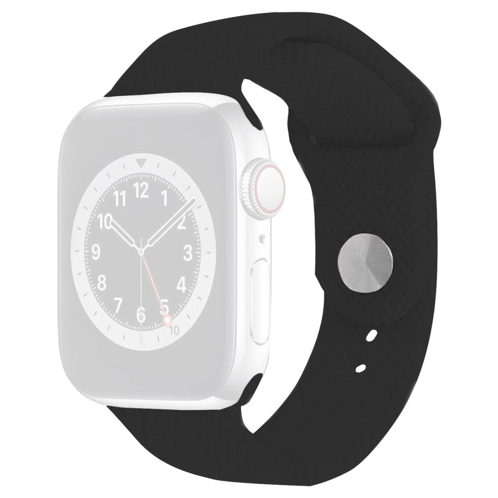 Super Stylish Apple Smartwatch Silicone Universel Strap - Black#serie_1