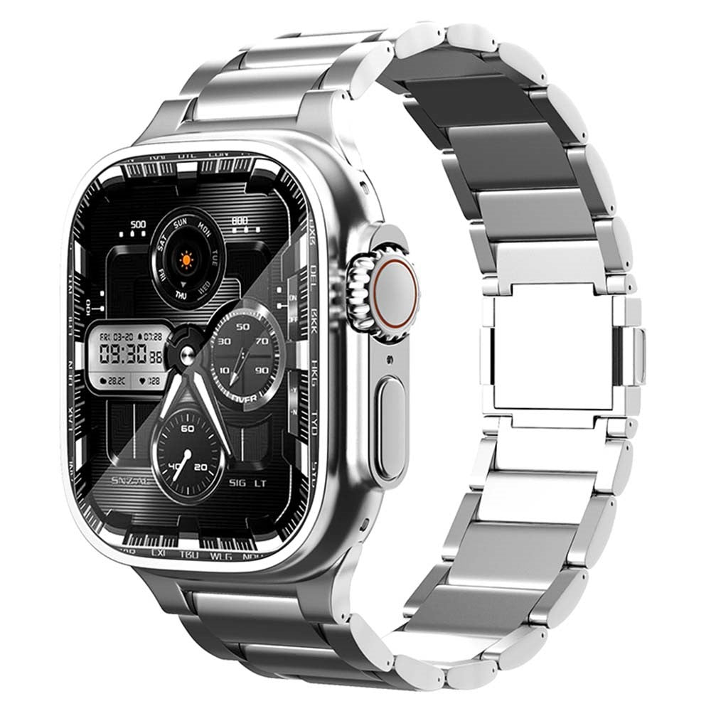 Mega Agreeable Apple Smartwatch Metal Universel Strap - Silver#serie_4