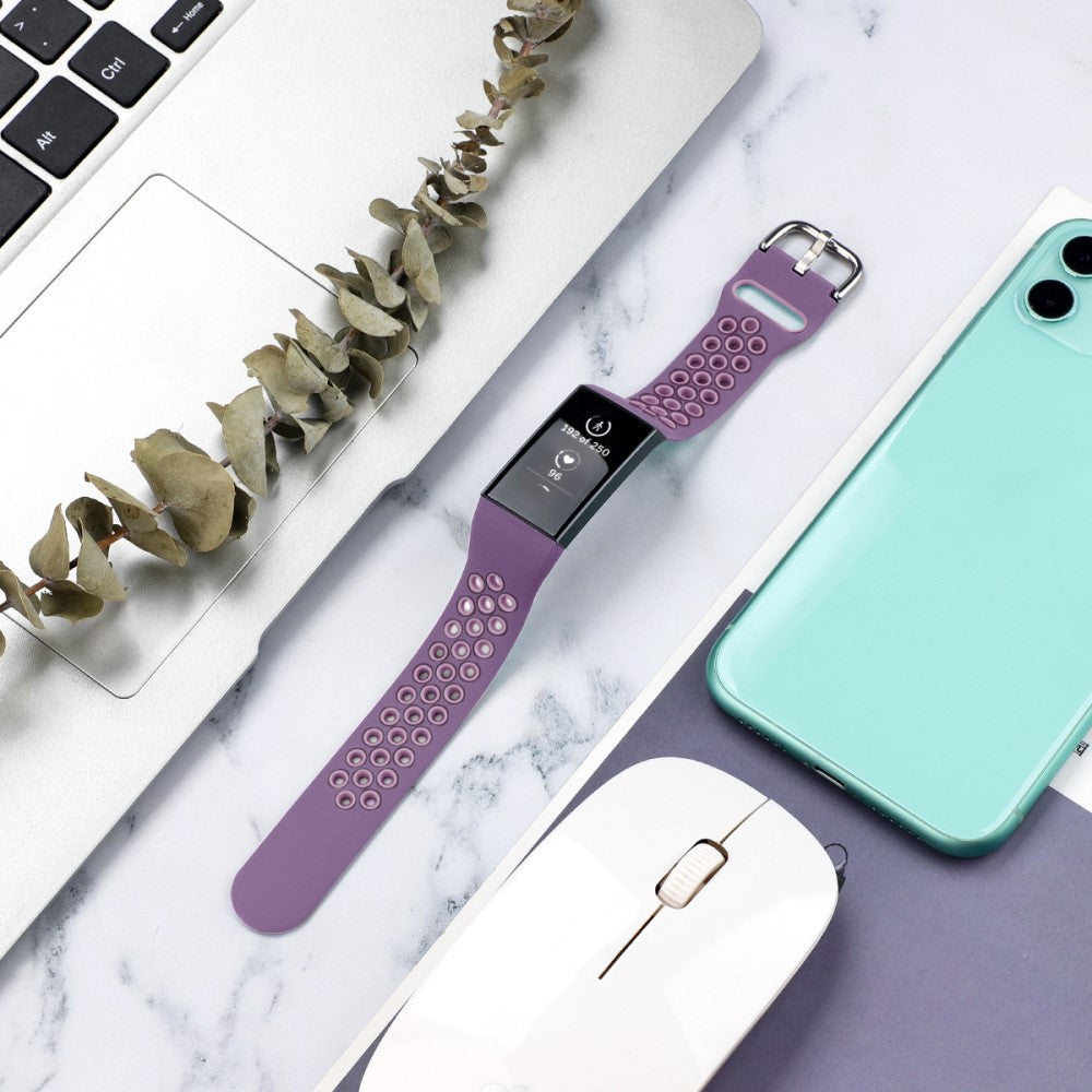 Fitbit Charge 3 / Fitbit Charge 4 Silicone Universel Strap - Purple#serie_18