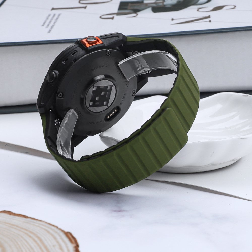 Super Durable Garmin Smartwatch Silicone Universel Strap - Green#serie_6