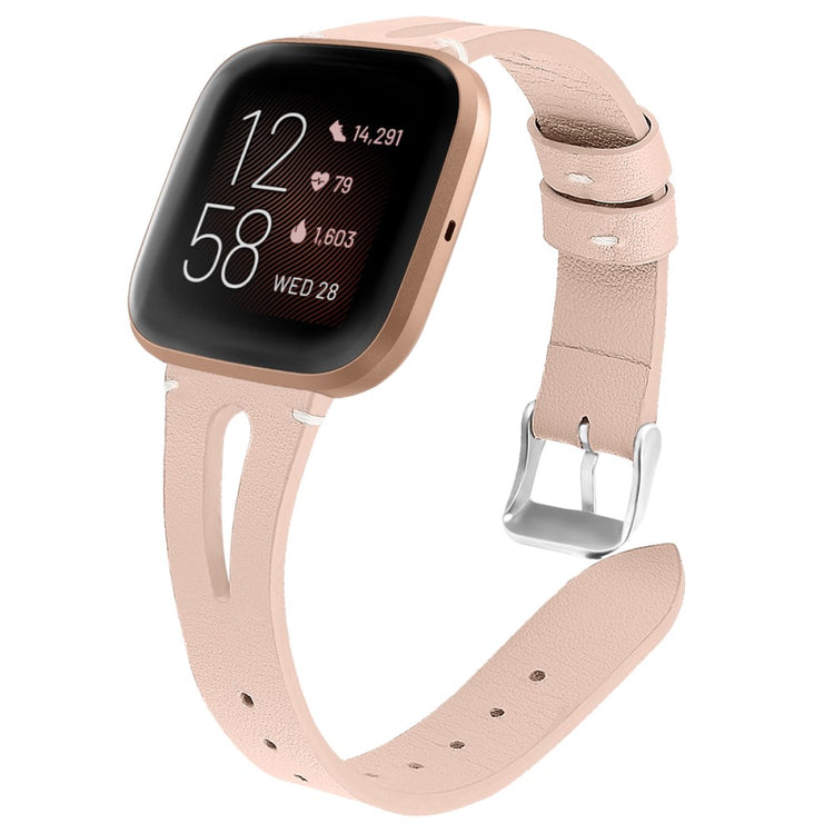 Mega Fashionable Fitbit Versa 3 Genuine Leather Strap - Pink#serie_10