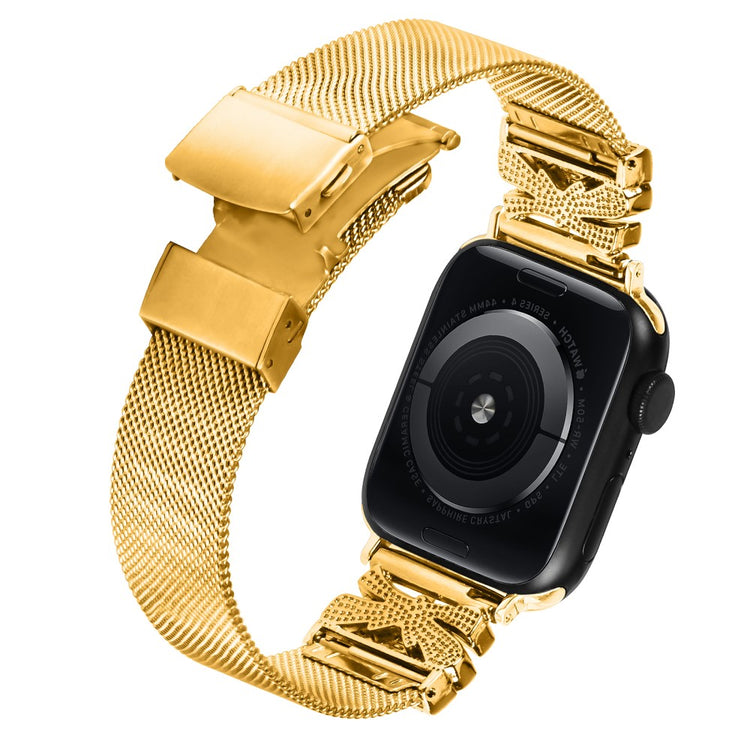 Great Apple Smartwatch Metal And Rhinestone Universel Strap - Gold#serie_1