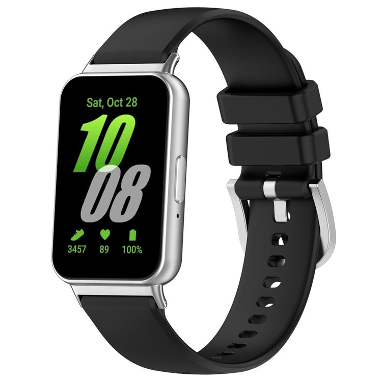 Very Comfortable Samsung Galaxy Fit 3 Silicone Strap - Black#serie_3