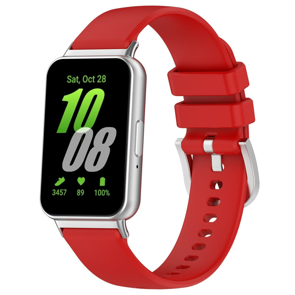 Very Comfortable Samsung Galaxy Fit 3 Silicone Strap - Red#serie_4