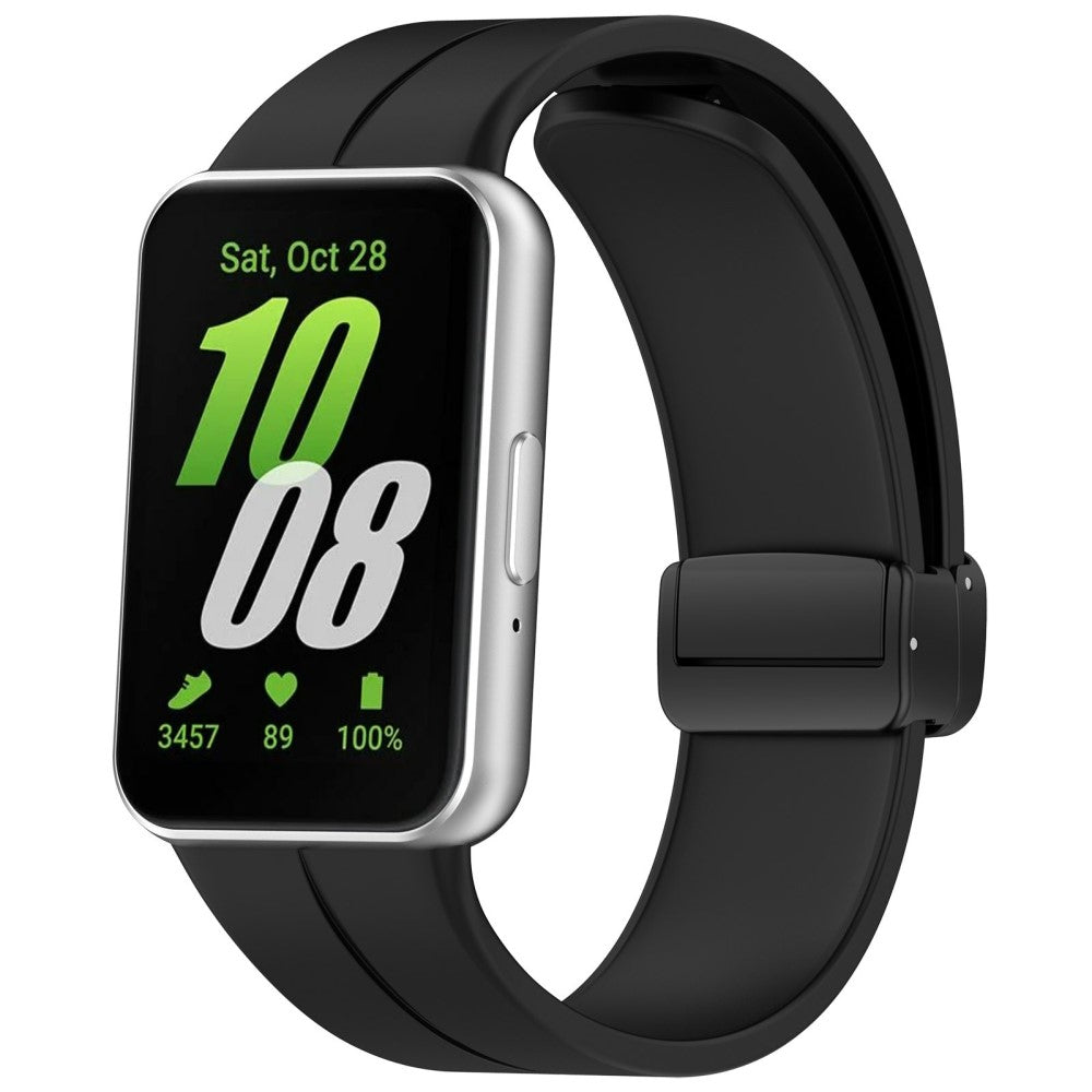 Super Agreeable Samsung Galaxy Fit 3 Silicone Strap - Black#serie_4