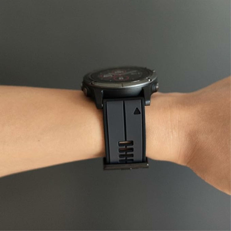Very Stylish Garmin Smartwatch Silicone Universel Strap - Black#serie_3