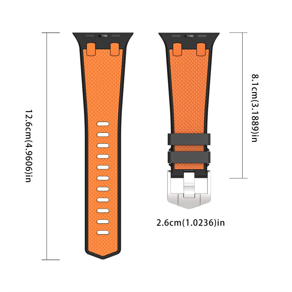 Mega Cool Apple Smartwatch Silicone Universel Strap - Orange#serie_3