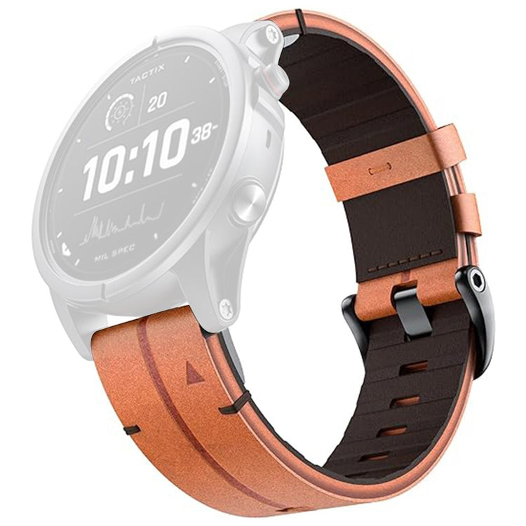 Superb Garmin Smartwatch Genuine Leather Universel Strap - Brown#serie_2